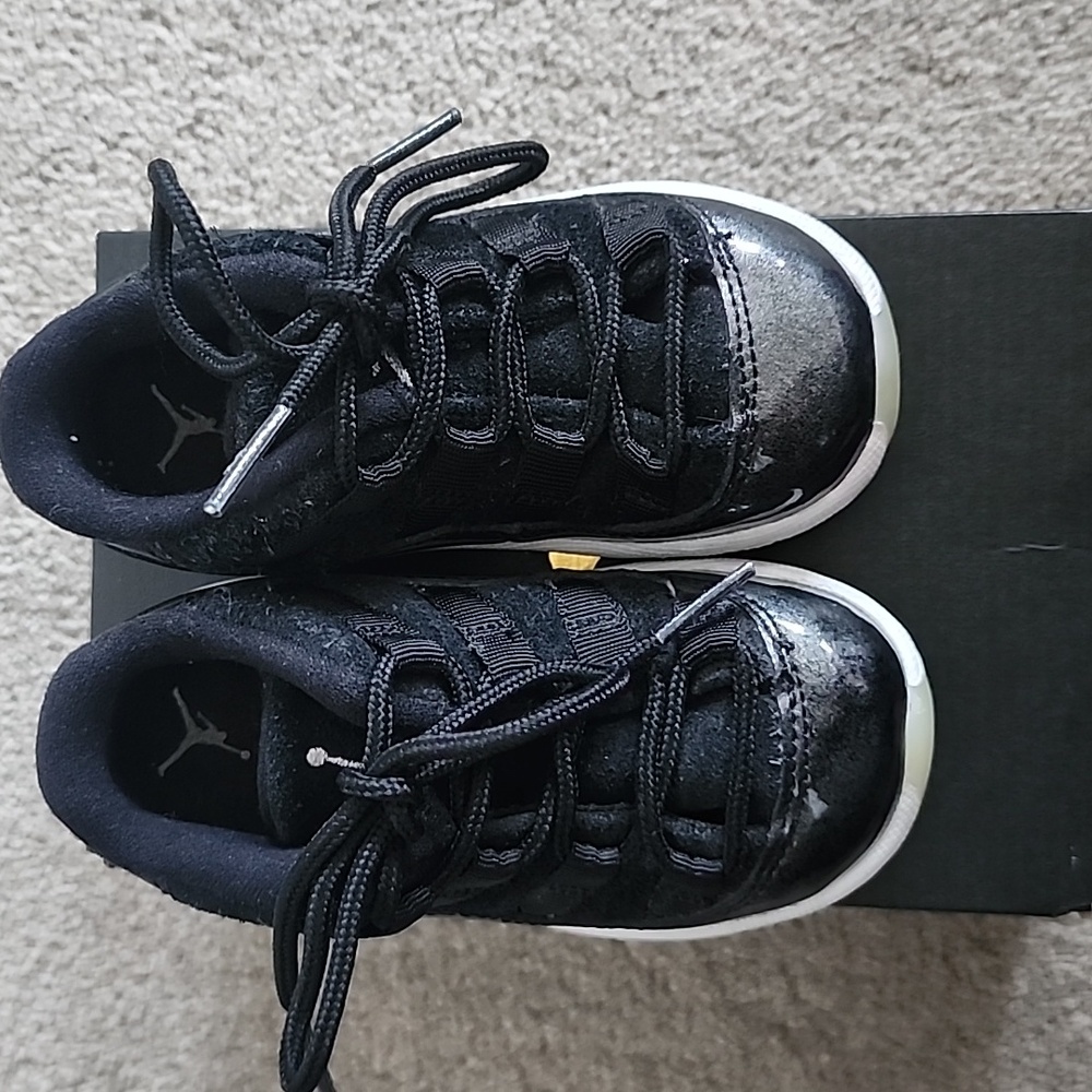 6T Jordan 11 Retro Low BT Black Kids Shoes